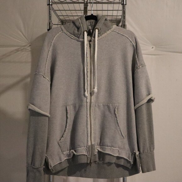 We The Free- free people- two for one Gray hoodie, size XS 100% Cotton - Picture 2 of 6